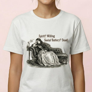 T-shirt En Tri-matière Batterie Sociale Vide Mème Victorien Drôle