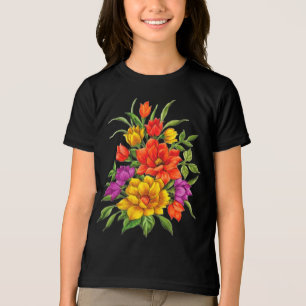 T-shirt En Tri-matière Beau Bouquet De Fleurs Aquarelles-34123