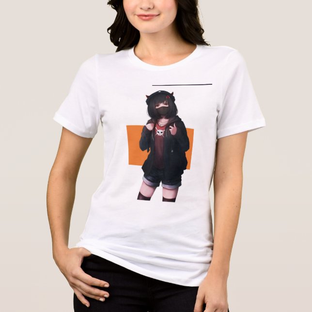 T-shirt En Tri-matière 😍 beauté des filles d'animaux (Recto)