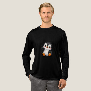 T-shirt En Tri-matière Bébé manchot mignon faisant signe Personnage de de