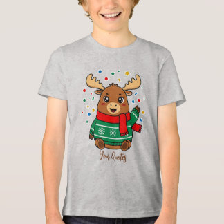 T-shirt En Tri-matière Bébé orignal mignon bonjour