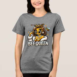 T-shirt En Tri-matière Bee Queen   Glamour Royal Honeybee Art