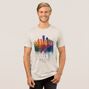 T-shirt En Tri-matière Bel Hommage Coloré à Dallas Texas