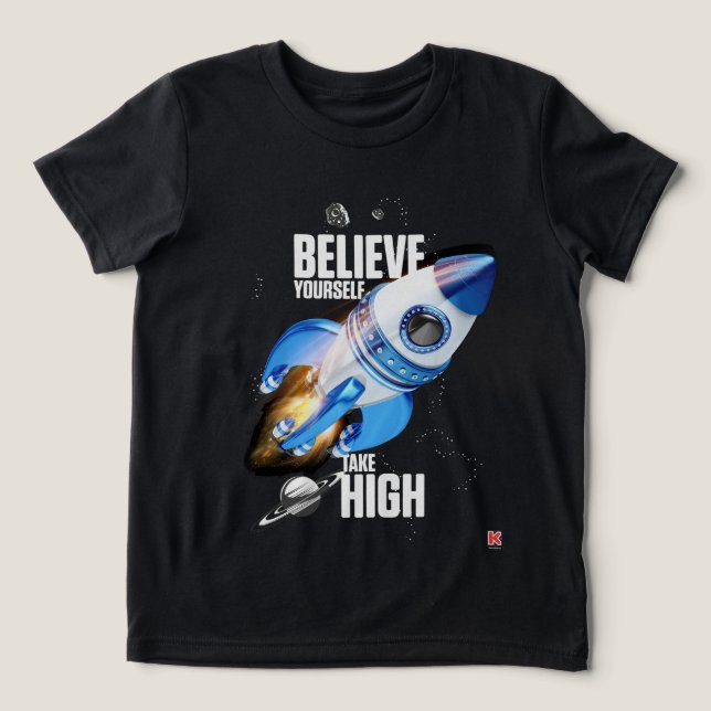T-shirt En Tri-matière Believe Yourself Take High (Design Recto)