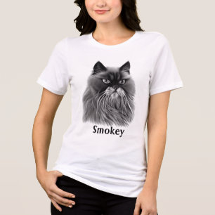 T-shirt En Tri-matière Belle chatte persane avec nom facultatif