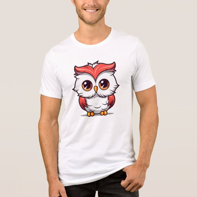 T-shirt En Tri-matière Belle Chouette de style Kawaii Cartoon-77038 (Recto)