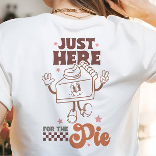 T-shirt En Tri-matière Belle Chute Rétro Inspiré Juste Ici Pour La Pie