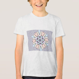 T-shirt En Tri-matière Belle Impression Géométrique Pastel Extraordinaire