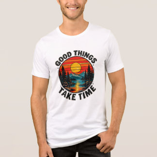 T-shirt En Tri-matière Belles Choses Prennent du Temps Chemise Vintage Na