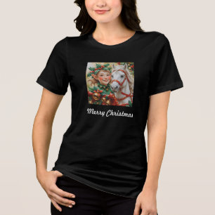 T-shirt En Tri-matière Bells Holly et Cheval de Noël Elf
