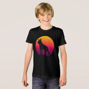 T-shirt En Tri-matière Berger Allemand de style rétro vintage des années