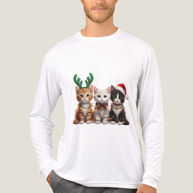 T-shirt En Tri-matière Bernedoodle Sweatshirt de Noël,  (Recto)