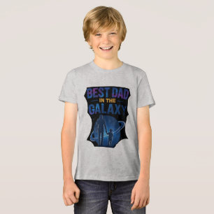 T-shirt En Tri-matière Best Dad in the Galaxy – Father and Son Earth