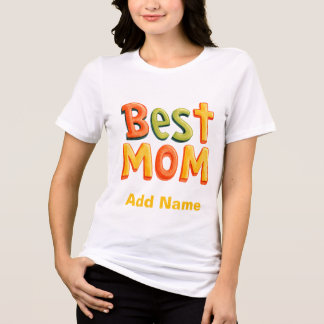 T-shirt En Tri-matière Best Mom Ever - Sweet Colorful Gift for Mother's 