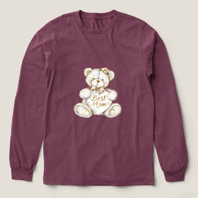 T-shirt En Tri-matière Best Mom Mother's Day Teddy Bear (Motif devant)