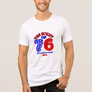 T-SHIRT EN TRI-MATIÈRE BICENTENAIRE 76 - RÉTRO