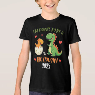 T-shirt En Tri-matière Big Cousin Dinosaur Je Vais Être Cousin Baby Rex