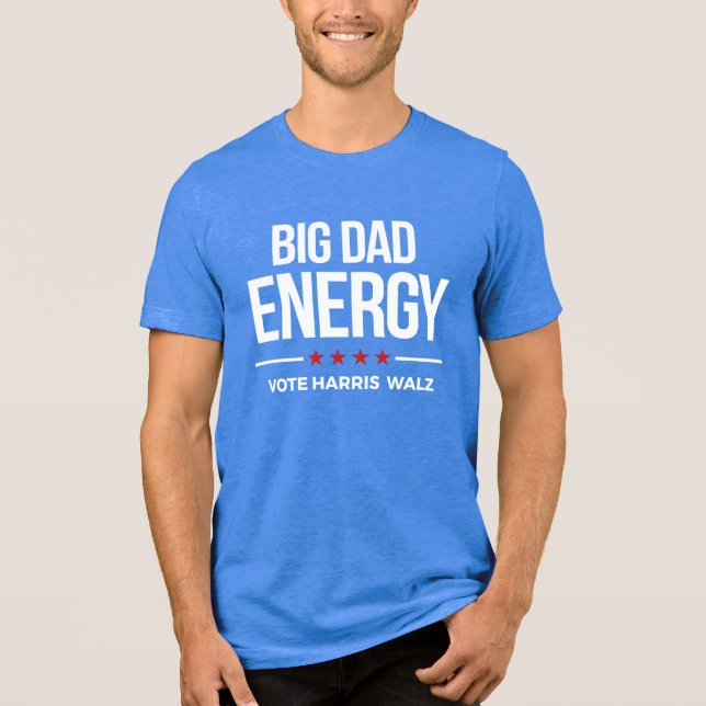 T-shirt En Tri-matière Big Papa Energy Vote Harris Walz (Recto)