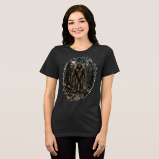 T-shirt En Tri-matière Bigfoot au clair de lune aquarelle libre Forêt Cry
