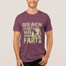 Bigfoot Drôle breakin Coeurs & Rippin Farts Tee