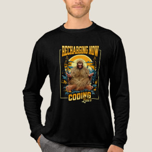 T-shirt En Tri-matière Bigfoot Programmeur Drôle Code Plus Tard Humour