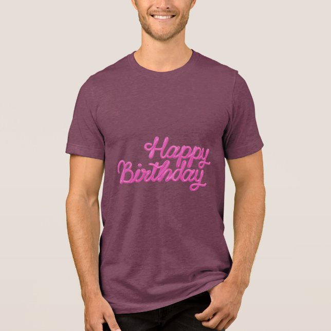 T-shirt En Tri-matière Birthday Typography Sayings (Recto)