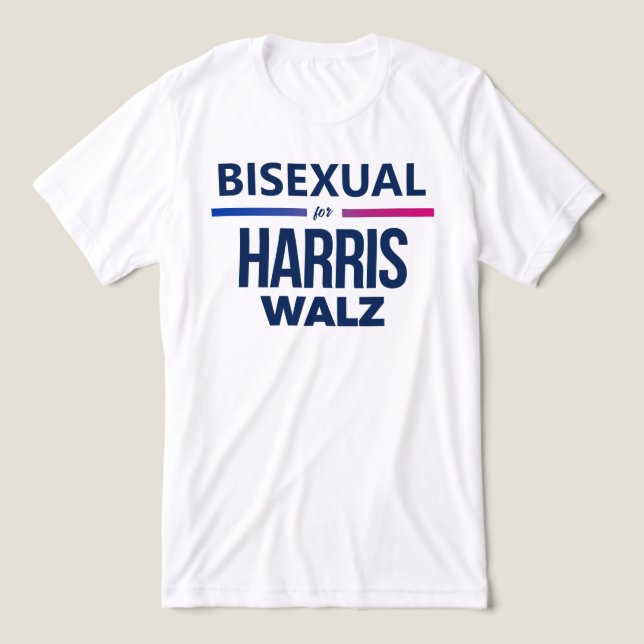T-shirt En Tri-matière Bisexuel pour Harris Walz (Design Recto)