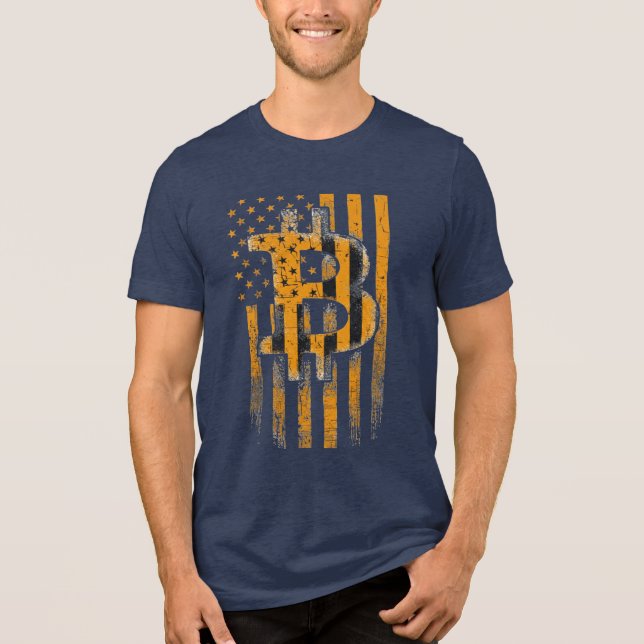 T-shirt En Tri-matière Bitcoin American Flag Patriot Crypto Gear Design (Recto)