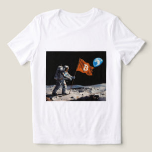 T-shirt En Tri-matière "Bitcoin Lune" Peinture à l'Huile #1