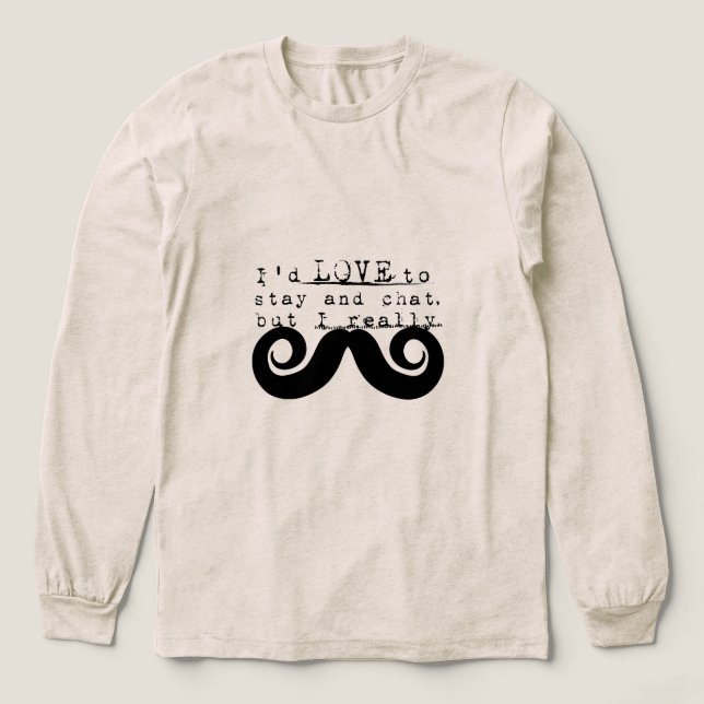 T-shirt En Tri-matière Black Funny Humor I Mustache (Motif devant)