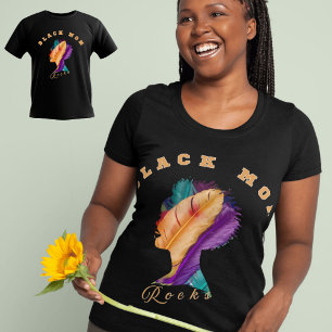T-shirt En Tri-matière Black Mom Rocks la fête des mères