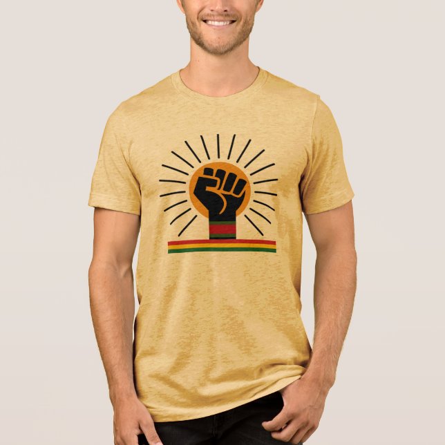 T-shirt En Tri-matière Black Unity Power Fist Rising Sun Tee (Recto)