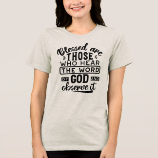 T-shirt En Tri-matière Blessed Are Those Who Hear the Word of God Quotes