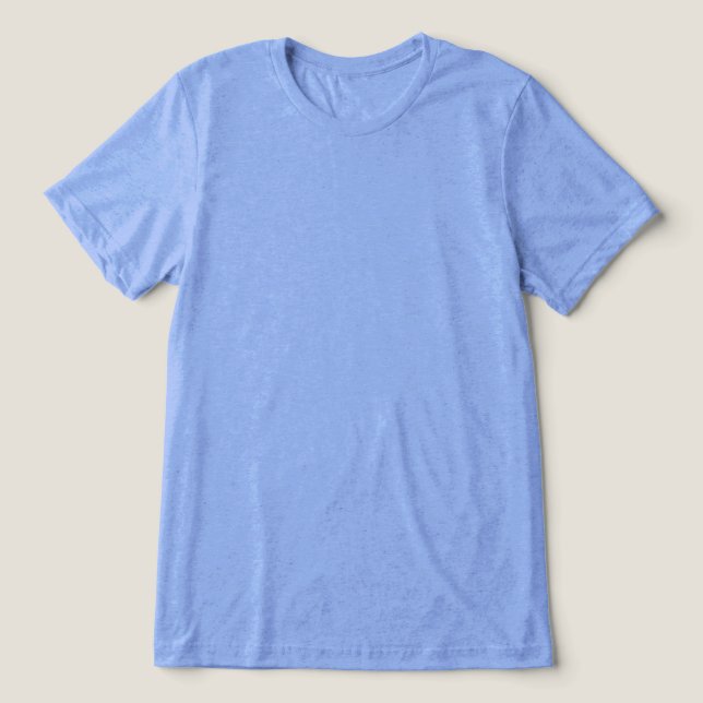 T-shirt En Tri-matière Bleu Clair Uni Vide Rien sur le Devant (Design Recto)