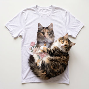 T-shirt En Tri-matière Bloomew Photo de Compagnon Floral à la Gouache