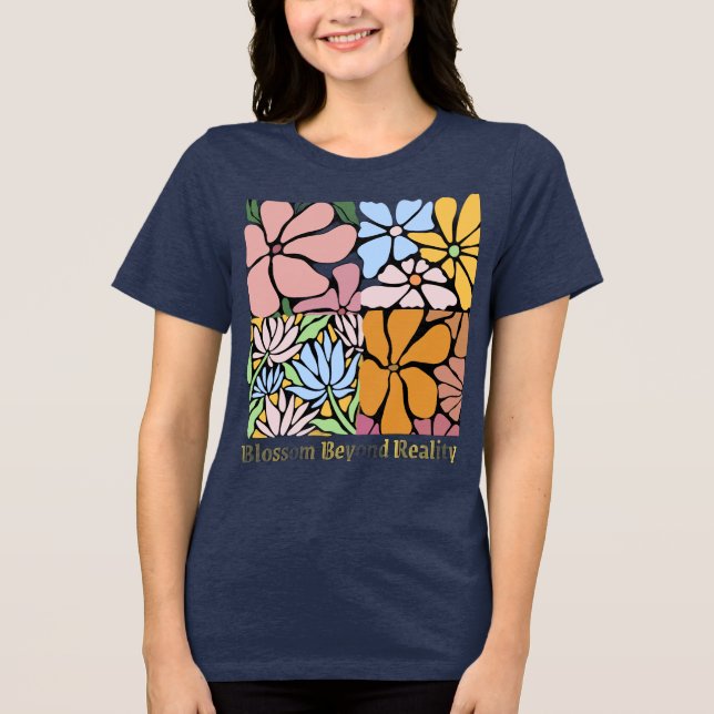 T-shirt En Tri-matière Blossom Beyond Reality – Abstract Flower Art Desig (Recto)