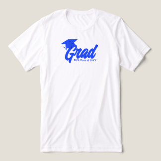 T-shirt En Tri-matière Blue and White School Colors Grad Day Personalized