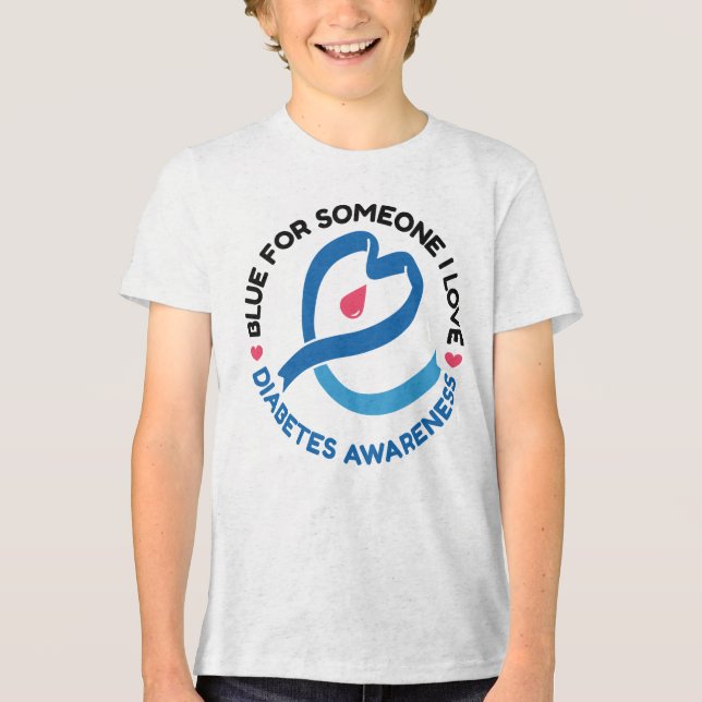 T-shirt En Tri-matière Blue for Someone I Love – Diabetes Awareness (Recto)