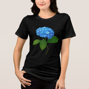 T-shirt En Tri-matière Blue Hydrangea Floral Tee