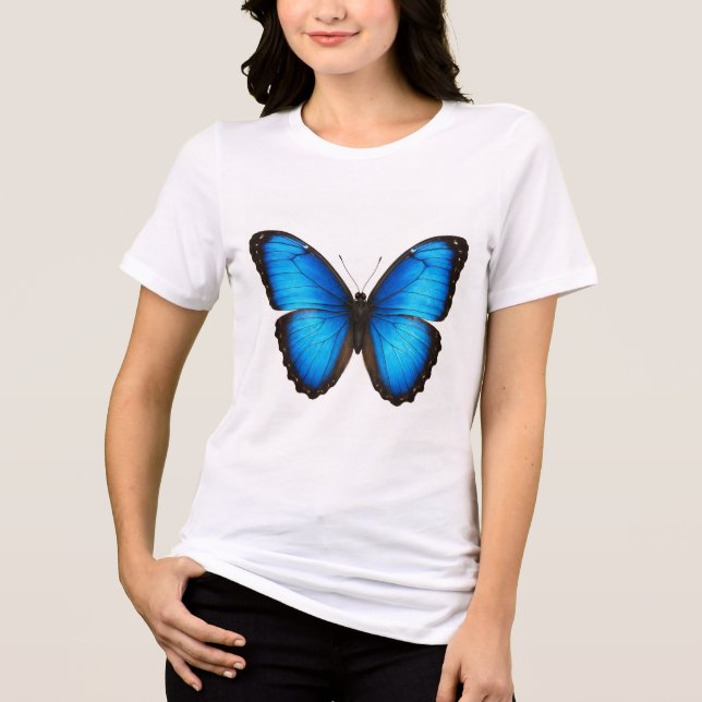 T-shirt En Tri-matière Blue Morpho Brilliance (Recto)