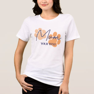 T-shirt En Tri-matière Blue Orange Chien Empreinte de patte Fête d'annive