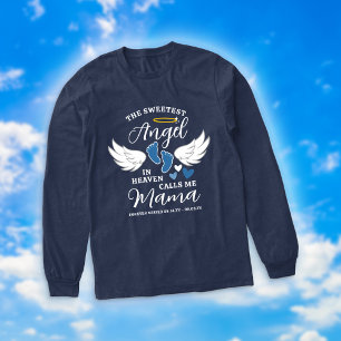 T-shirt En Tri-matière Blue Sweetest Angel m'appelle maman Perte de son