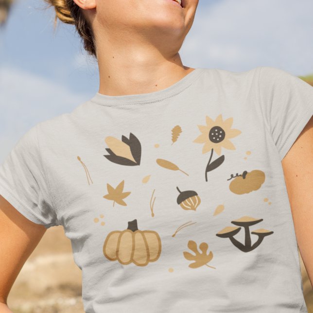T-shirt En Tri-matière Boho à thème d'automne (Boho Autumn-Themed Tri-Blend Shirt)