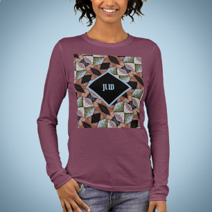 T-shirt En Tri-matière Boho Chic Multi Color Patchwork Personnalisé