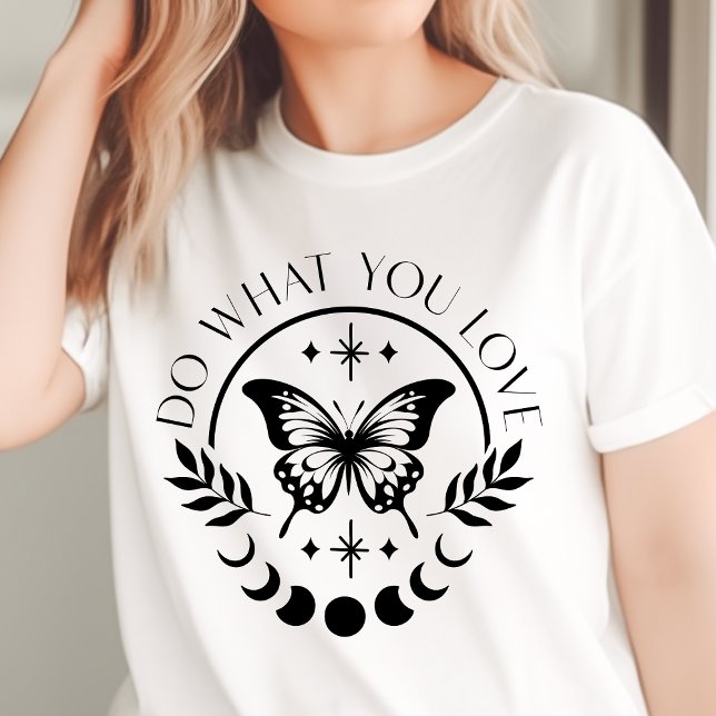 T-shirt En Tri-matière Boho Fais ce que tu aimes Papillon Motivation (Créateur téléchargé)