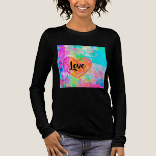 T-shirt En Tri-matière Boho Heart Love Black