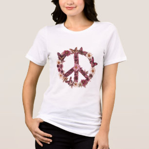T-shirt En Tri-matière Boho Hippy 60s 70s Paix Amour