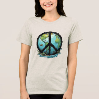 T-shirt En Tri-matière Boho Hippy 60s 70s Paix Amour