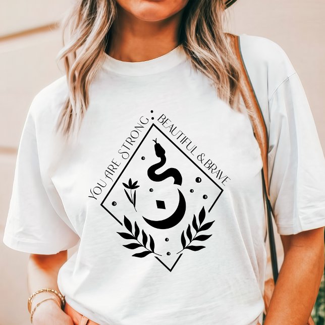 T-shirt En Tri-matière Boho Tu Es Plus Forte Que Tu Pense Serpent (Créateur téléchargé)