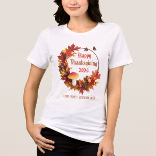 T-shirt En Tri-matière Bon thanksgiving des feuilles d'automne personnali